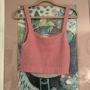 Zara pink Knit crop top
